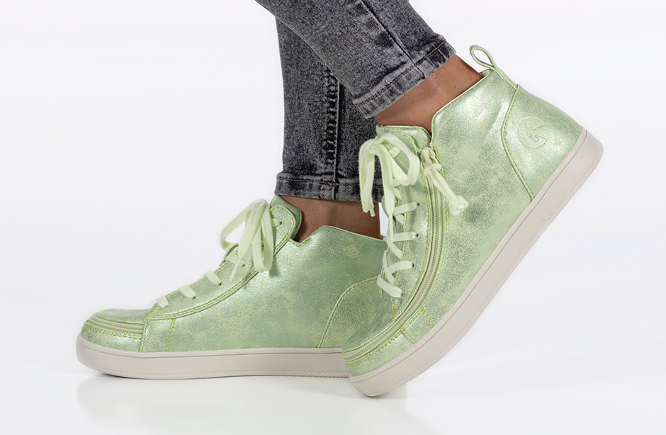  FINAL SALE - Women's Cucumber Green BILLY Sneaker Lace Mid Tops