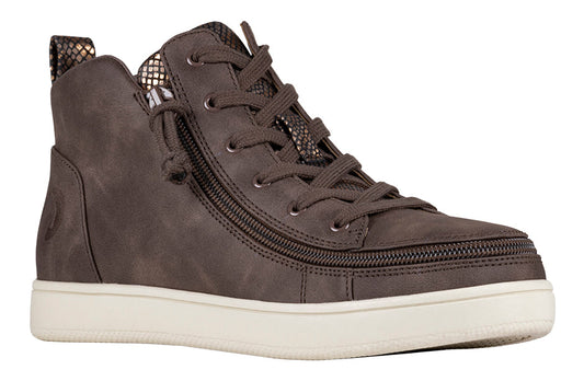  FINAL SALE - Women's Espresso BILLY Sneaker Lace Mid Tops