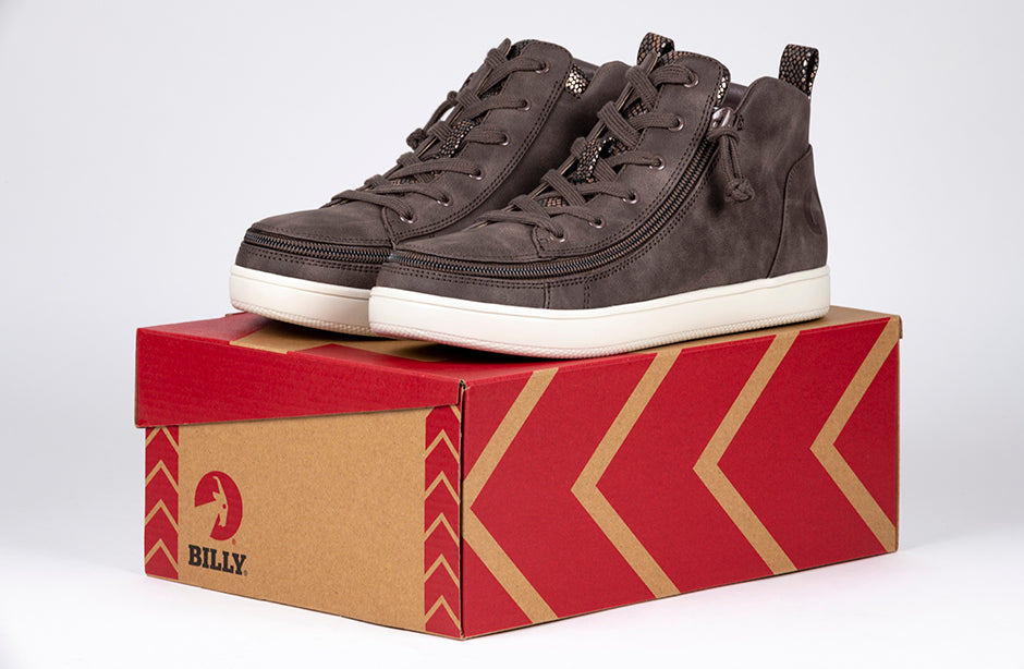  FINAL SALE - Women's Espresso BILLY Sneaker Lace Mid Tops