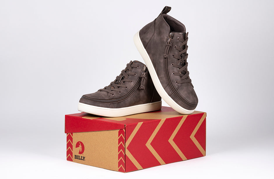  FINAL SALE - Women's Espresso BILLY Sneaker Lace Mid Tops