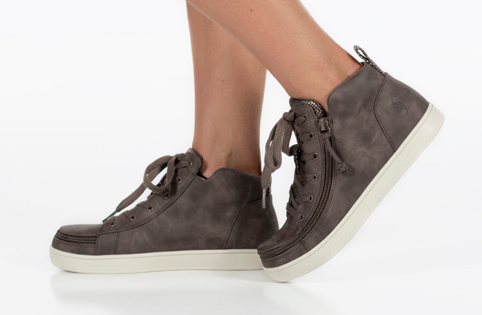  FINAL SALE - Women's Espresso BILLY Sneaker Lace Mid Tops