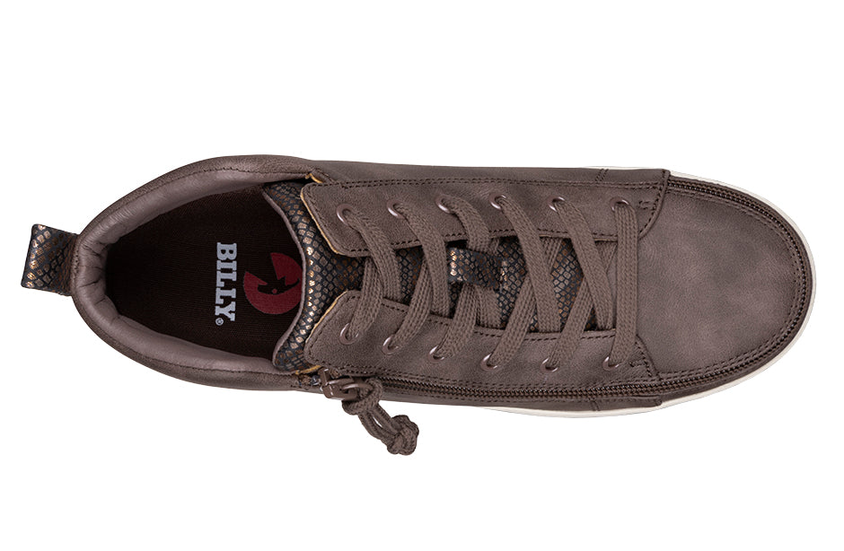  FINAL SALE - Women's Espresso BILLY Sneaker Lace Mid Tops