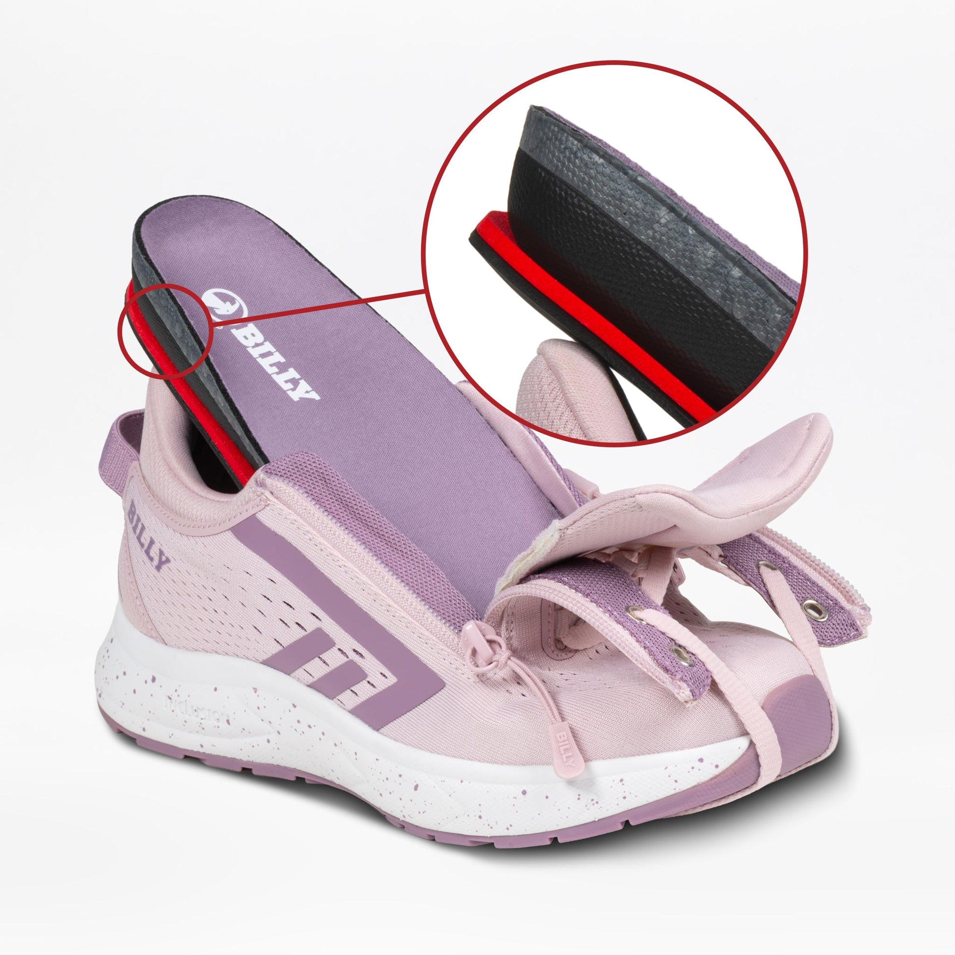  Women's Mauve/White/Plum BILLY Sport Inclusion DZ1