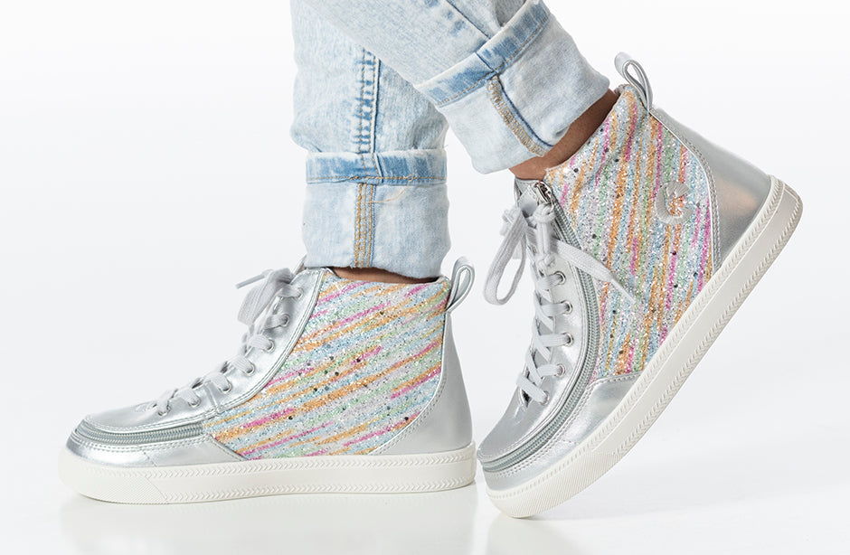  Silver Rainbow BILLY Classic Lace High Tops