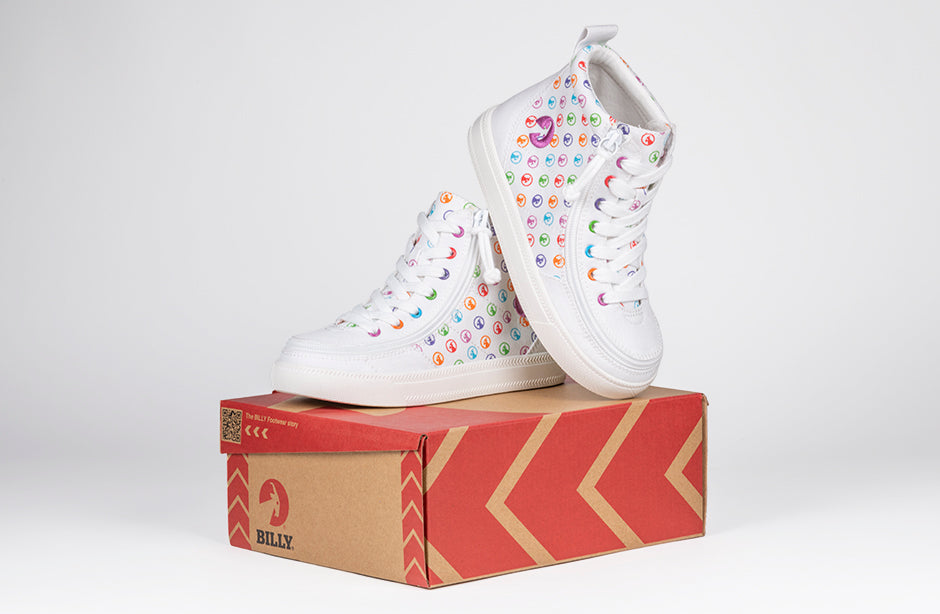  Rainbow Polka BILLY Classic Lace High Tops