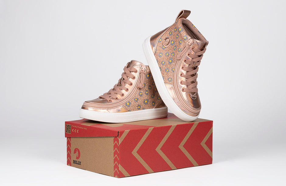  Rose Gold Daisy BILLY Classic Lace High Tops