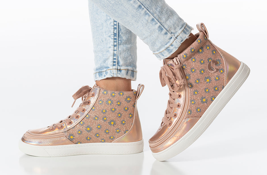  Rose Gold Daisy BILLY Classic Lace High Tops