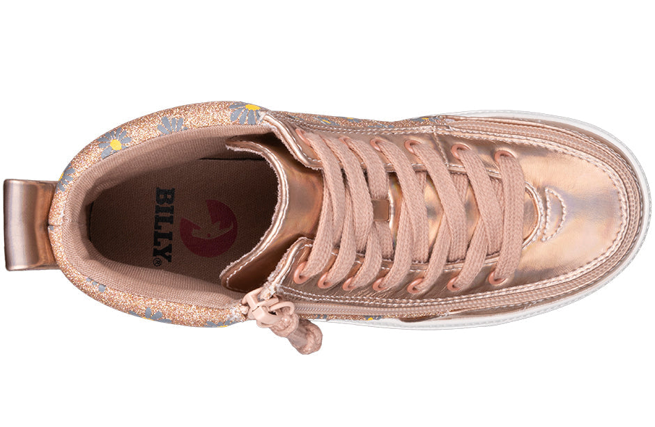  Rose Gold Daisy BILLY Classic Lace High Tops