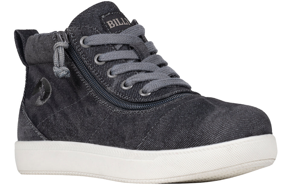  Black Acid Wash BILLY D|R II Short Wrap High Tops
