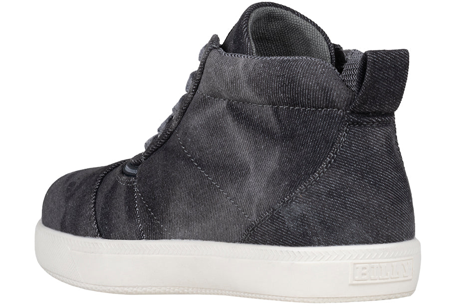  Black Acid Wash BILLY D|R II Short Wrap High Tops