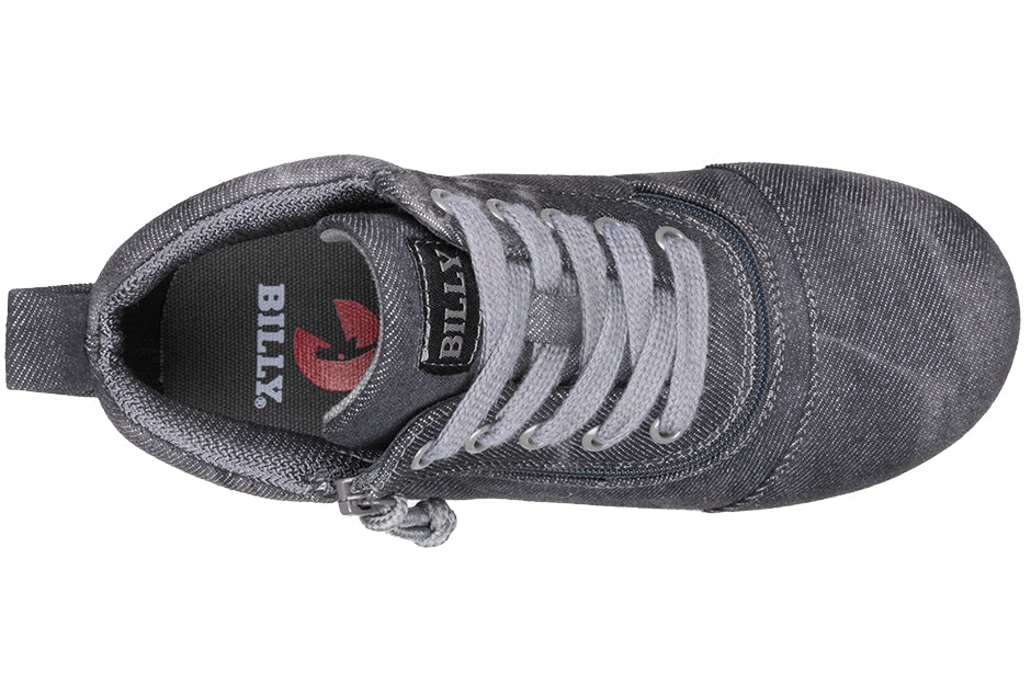  Black Acid Wash BILLY D|R II Short Wrap High Tops