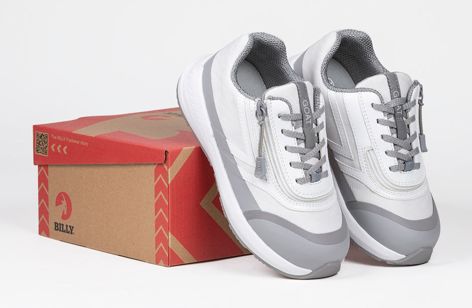  White BILLY Goat AFO-Friendly Shoes