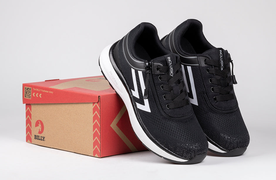  Women's Black/White BILLY Sport Inclusion Too Athletic Sneakers