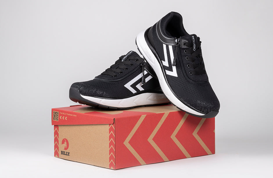  Women's Black/White BILLY Sport Inclusion Too Athletic Sneakers